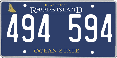 RI license plate 494594