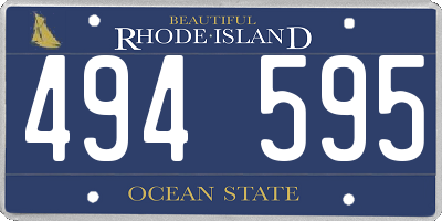 RI license plate 494595