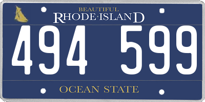 RI license plate 494599