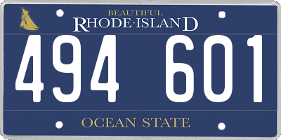 RI license plate 494601