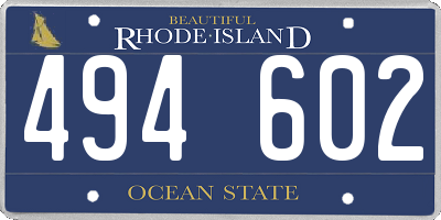 RI license plate 494602