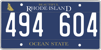 RI license plate 494604
