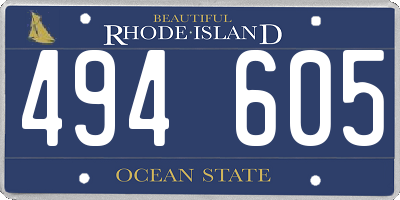 RI license plate 494605