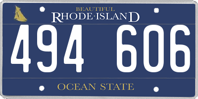 RI license plate 494606