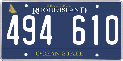 RI license plate 494610