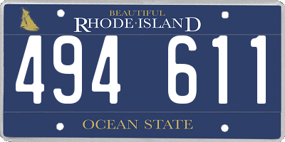 RI license plate 494611