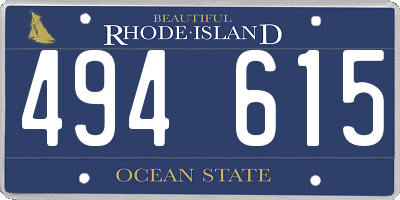 RI license plate 494615
