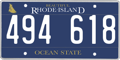 RI license plate 494618