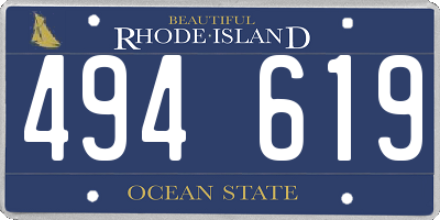 RI license plate 494619