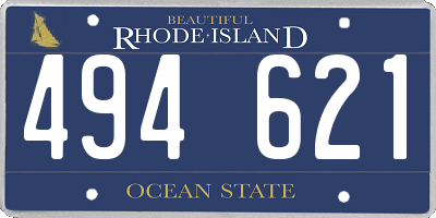 RI license plate 494621