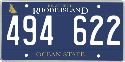 RI license plate 494622