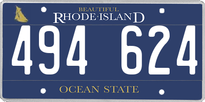 RI license plate 494624