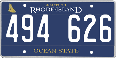 RI license plate 494626