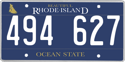 RI license plate 494627