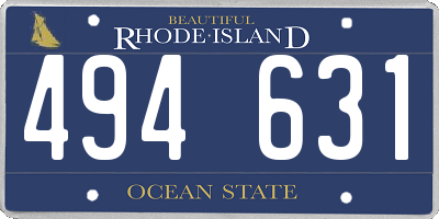 RI license plate 494631