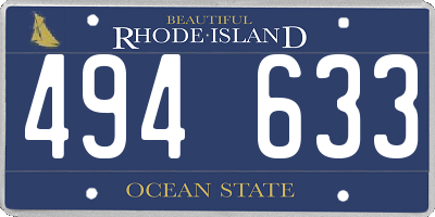 RI license plate 494633