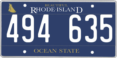 RI license plate 494635