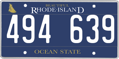 RI license plate 494639