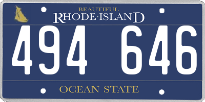 RI license plate 494646