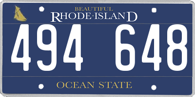 RI license plate 494648