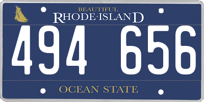 RI license plate 494656