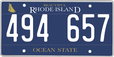 RI license plate 494657