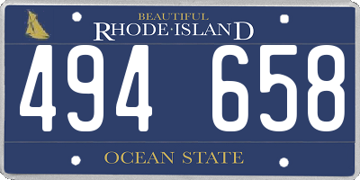 RI license plate 494658