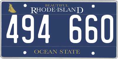 RI license plate 494660