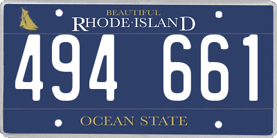 RI license plate 494661