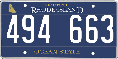 RI license plate 494663