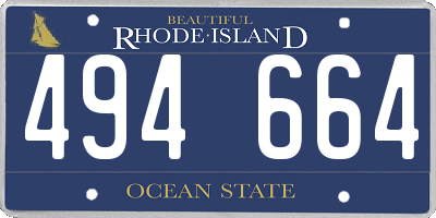 RI license plate 494664