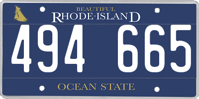RI license plate 494665