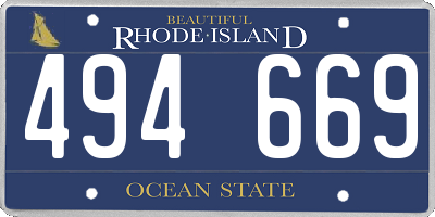 RI license plate 494669