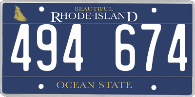 RI license plate 494674