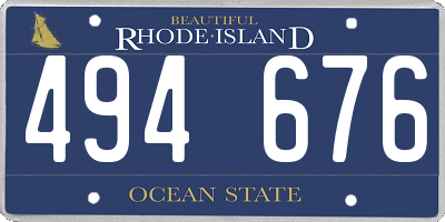 RI license plate 494676