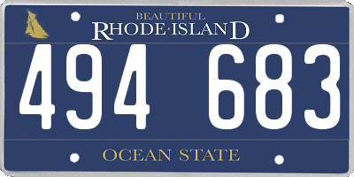 RI license plate 494683