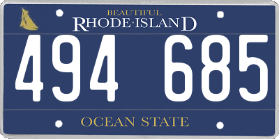 RI license plate 494685