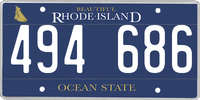 RI license plate 494686