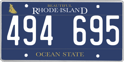 RI license plate 494695