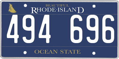 RI license plate 494696