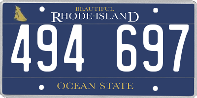 RI license plate 494697