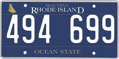 RI license plate 494699