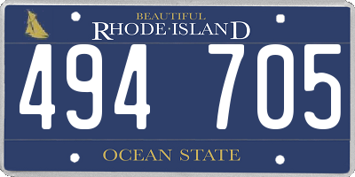 RI license plate 494705