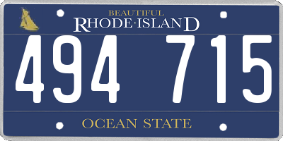 RI license plate 494715