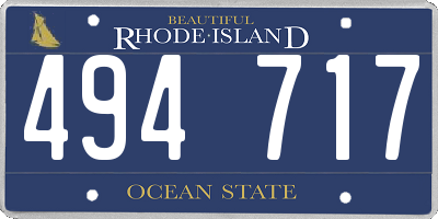 RI license plate 494717