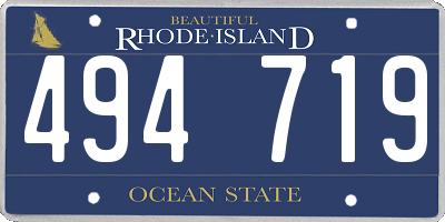 RI license plate 494719