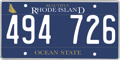 RI license plate 494726