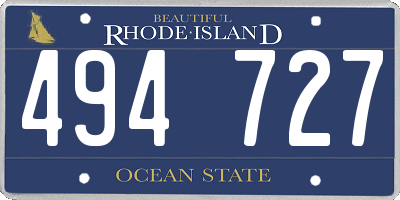 RI license plate 494727