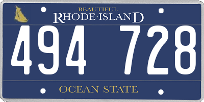 RI license plate 494728