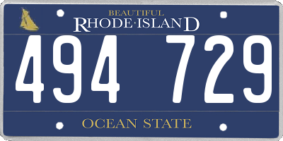 RI license plate 494729